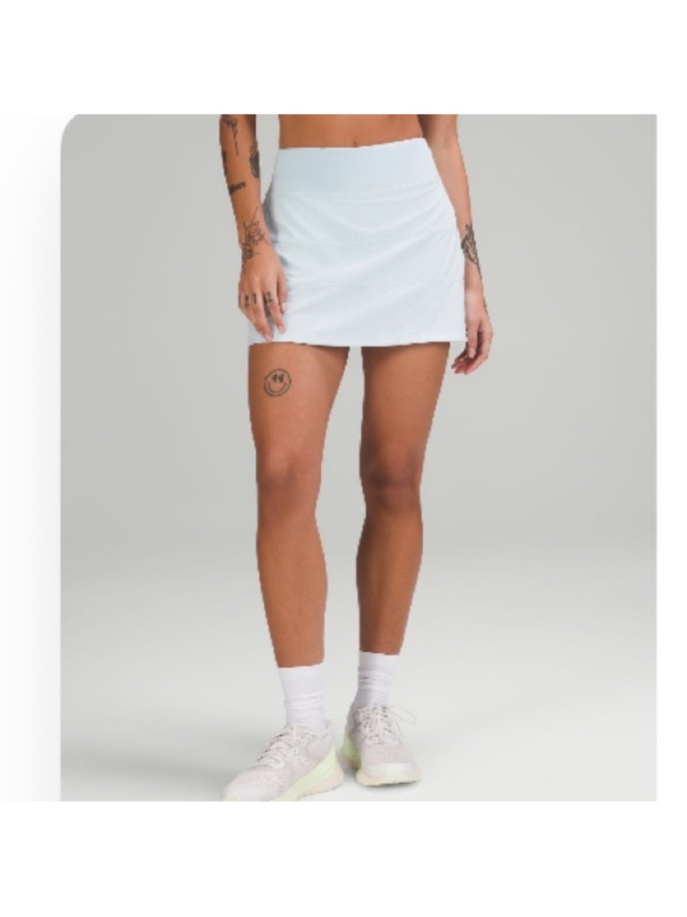 Lululemon Pace Rival Mid-Rise Skirt in Powder Blue
